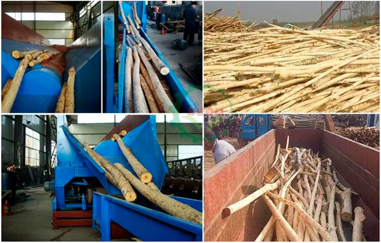 380V 15KW Eucalyptus Wood Peeling Machine 95% Peeling Rate