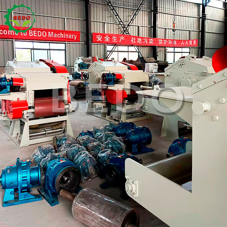 55 kW 590 rpm commerciële houtbreker machine trommel type chipper shredder zwaar werk