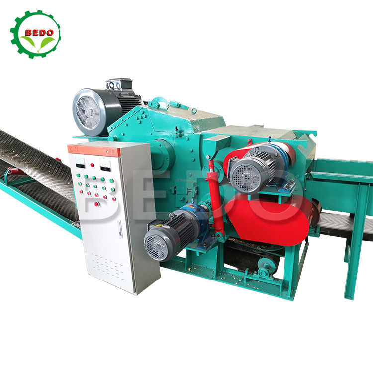590 rpm Elektrische bosbouw Houtversnipper Shredder Machine Drum Type Houtversnipperapparatuur
