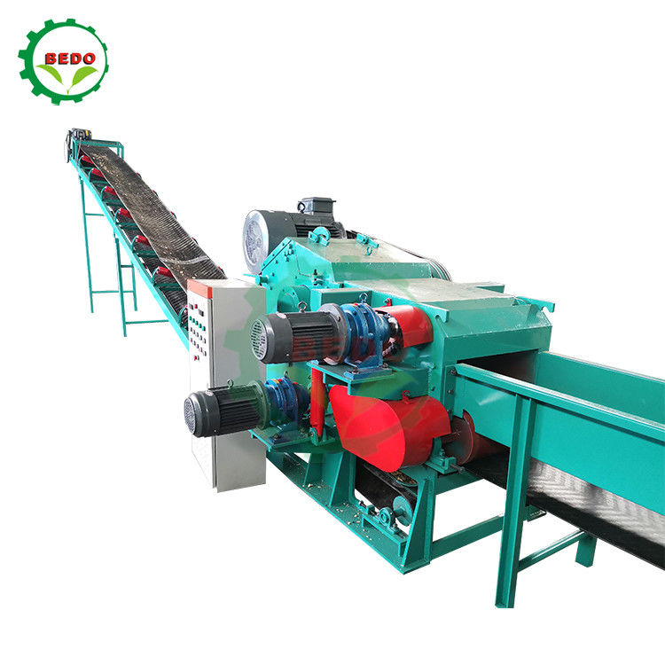 590 rpm Elektrische bosbouw Houtversnipper Shredder Machine Drum Type Houtversnipperapparatuur