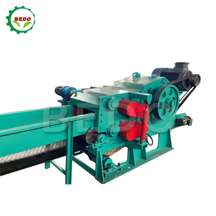 Elektrische 380V bamboe houtsnipselmachine 8-10T/h industriële trommel type chipper