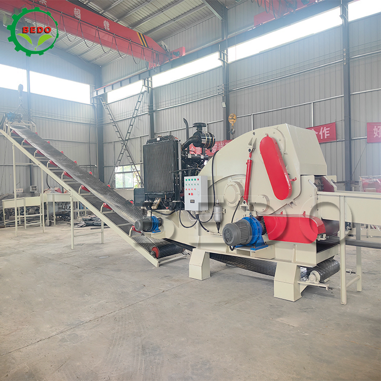 Dieselmotor 235 pk CE-gecertificeerde houtsnippermachine industriële trommel type zware shredder