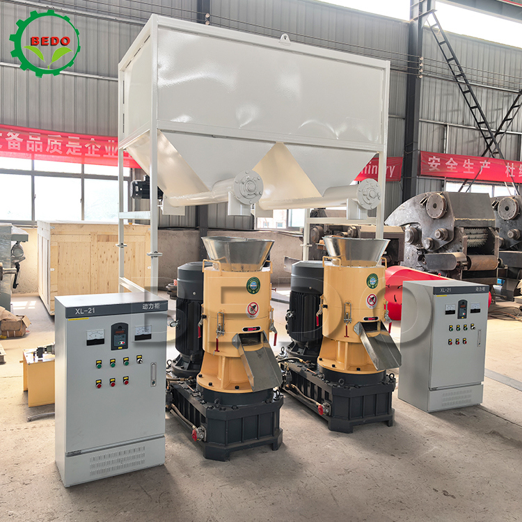 75KW Garden Waste Pellet Machine Made of Carbon Steel with 46mm Mould Thickness