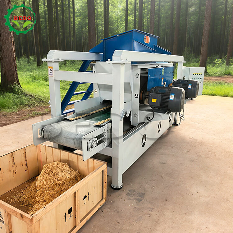 4kw lopende macht houtkrullen machine 400kg/h capaciteit stalen frame duurzaam houtverwerkingsapparatuur