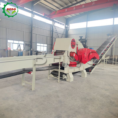 2pcs Blade Self Feeding Hydraulische Houtversnipperaar Smooth Operation Drum Type Shredder